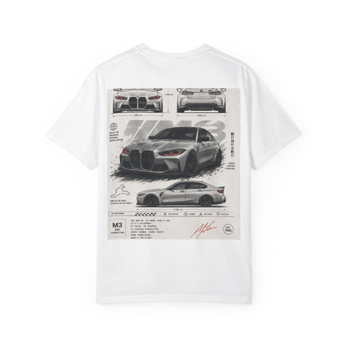 BMW M3 Blueprint T-Shirt — Automotive Sketch Racing Tee