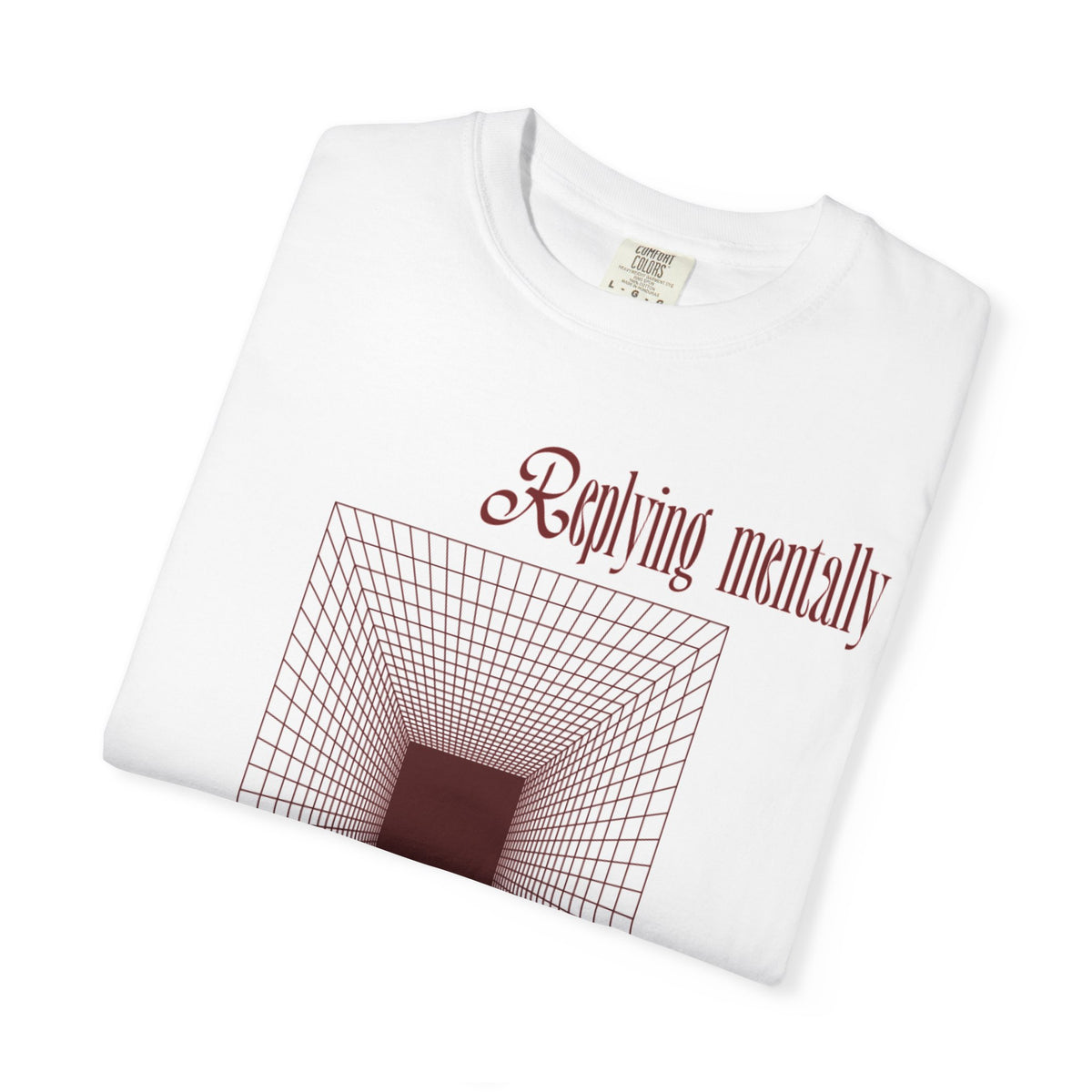 T-Shirt — 'Replying Mentally' Optical Tunnel Graphic Tee