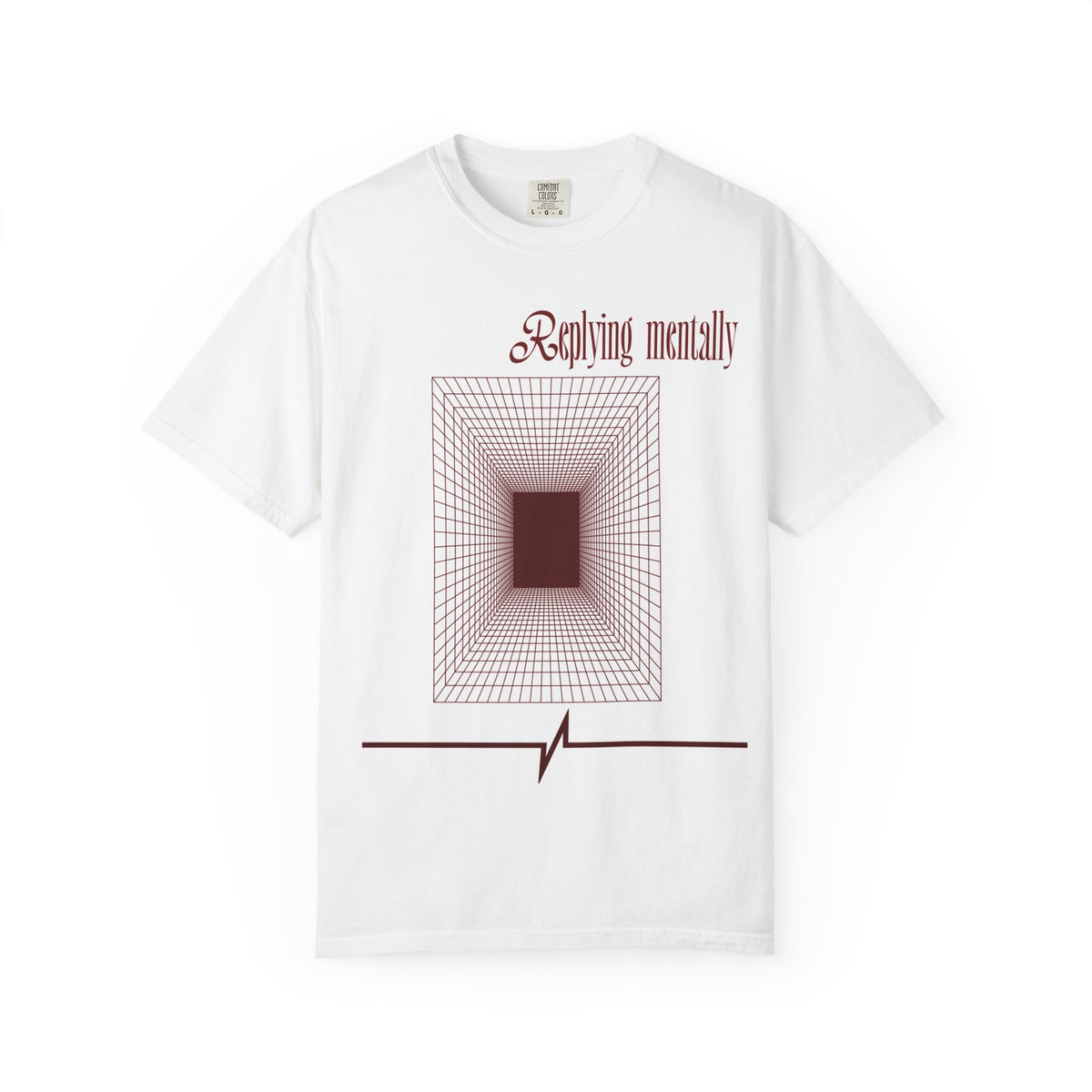 T-Shirt — 'Replying Mentally' Optical Tunnel Graphic Tee